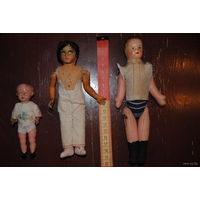 Три старинные и винтажные, коллекционные КУКЛЫ:_1920-1940_Зап.Европа_/Как на фото/_Внимание:_цена указанна за три куклы сразу_!