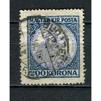 Венгрия - 1923 - Мадонна с короной 200Kr - (есть тонкое место) - [Mi.374] - 1 марка. Гашеная.  (Лот 17DN)