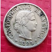 Швейцария 5 раппен 1894 г. #40152