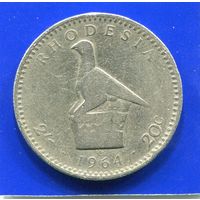 Родезия 2 шиллинга , 20 центов 1964