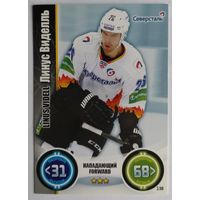 Карточка Линус Виделль. ХК "Северсталь". Сезон 2013-2014. Коллекция "TOPPS КХЛ Звёзды" N138