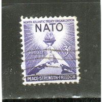 США.Ми-627.Факел свободы и глобус. Серия: Вопрос НАТО.1952.