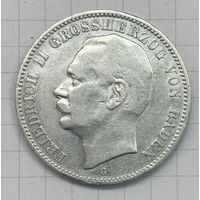 3 Марки 1909 серебро Германская Империя Баден