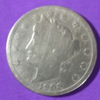 5 центов 1908 г  США