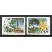 40 лет Ботаническому обществу Цветы Бразилия 1990 год серия из 2-х марок