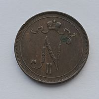 10 пенни 1900 года для Финляндии (Николай II). Монета не чищена. 36