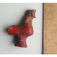 Глиняная игрушка - свистулька Петушок первая половина ХХ века