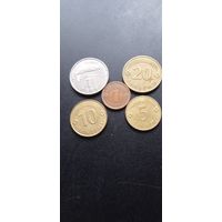 Латвия 5 монет одним лотом