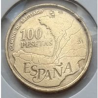 Испания 100 песет 1993 г. Путь Святого Иакова. В холдере