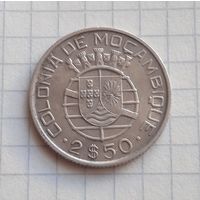 Португальский Мозамбик  2,5 эскудо 1938 г., серебро