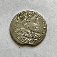 Монета 3 гроша 1595 год (Рига) Сигизмунд lll ОТЛИЧНЫЙ