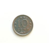 10 центов 1971 года. Нидерландские Антильские острова (Антилы). Монета А3-6-3