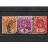GB Цейлон 1911 GV Стандарт #166,168,169
