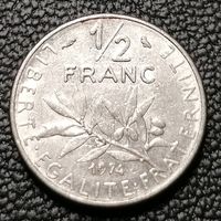 1/2 франка 1974
