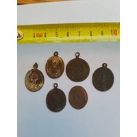 Старые медные  (или  латунные) медальоны