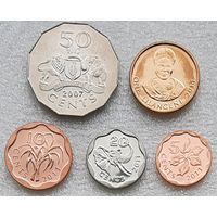 Свазиленд 5, 10, 20, 50 центов, 1 лилангени 2007-2011 г.