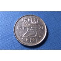 25 центов 1971. Нидерланды.