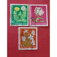 Швейцария 1960 г. Цветы.