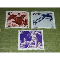 Польша 1983 Спорт. Польские медалисты на олимпиаде в Москве. 3 чистые марки