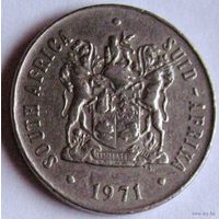 ЮАР, 50 центов 1971 (большой полтинник)