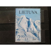Литва 2009 Горы в Антарктиде, марка из блока Михель-2,1 евро гаш