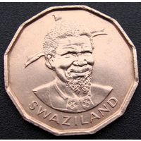 Свазиленд. 1 цент 1975 год KM#21 "Правитель Король - Собуза II" Тираж: 2.500.000 шт Монета не чищена и не мыта!!!