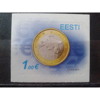 Эстония 2011 Монета** самоклейка