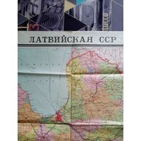 Карта Латвия Латвийская ССР 1975 г