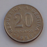 Аргентина 20 сентаво. 1956