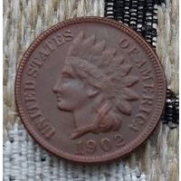 США 1 цент 1902 года