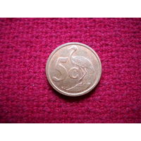 ЮАР. Южная Африка 5 центов 2009 г.