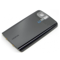 Nokia 6600 Slide - Battery Cover Black/Blue (0252582)