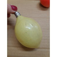 Ёлочная игрушка Лимон, стекло. СССР