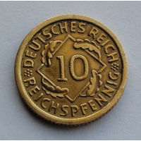 Германия - Веймарская республика 10 рейхсфеннигов. 1935. F