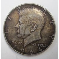 США 50 центов  1964 , серебро  .Т-.73