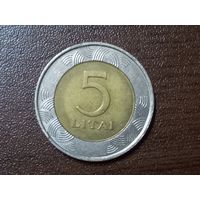 5 лит 1998 года. Литва.