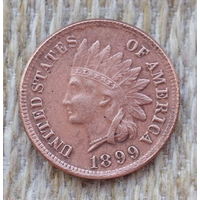 США 1 цент 1899 года