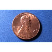 1 цент 1986. США.