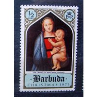 Барбуда: 1м Рафаэль, мадонна с младенцем, Рождество