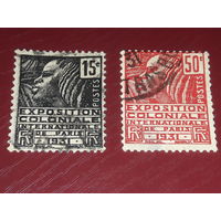 Франция 1931 Колониальная выставка в Париже. 2 марки