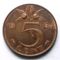 5 центов 1964 Нидерланды