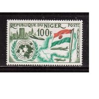 Нигер-1961,(Мих.19) **  , Флаг, ООН, Самолет