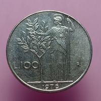 Италия 100 лир 1976 большая
