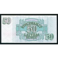 Латвия 50 рублей 1992 г. P40. Серия KD. UNC