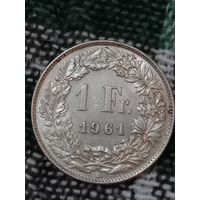 Швейцария 1 франк 1961