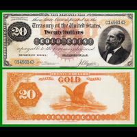 [КОПИЯ] США 20 долларов 1882 г. Золотой сертификат