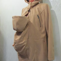 Утеплённое (регулируемое по объёму) пальто для беременных - со вставкой для малыша