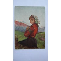 1958. Соцреализм. Медзмариашвили. Портрет хевсурки