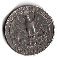 США. 1/4 доллара (1 квотер, 25 центов). 1985 P