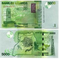 Уганда 5000 шиллингов 2019  год  UNC